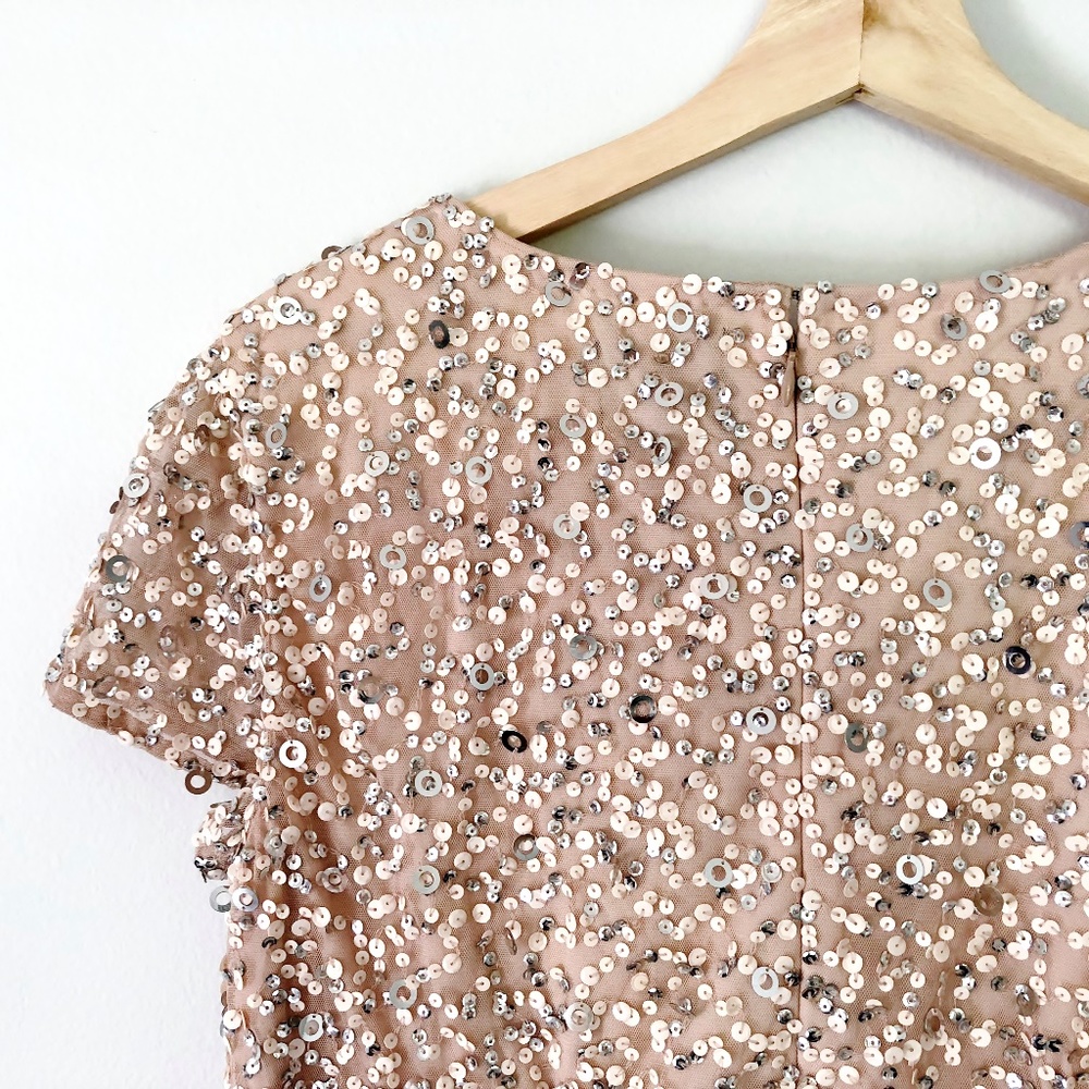 Adrianna Papell Blush Pink Sequin Top - Picture 7 of 7